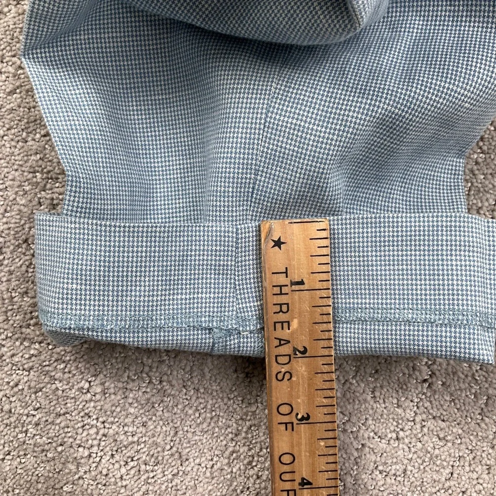J‎ Crew Ludlow Pants Mens 34W 30L Light Blue Houndstooth Somelos Dress Pants